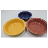 Vintage Fiesta lot of 3 fruit bowls