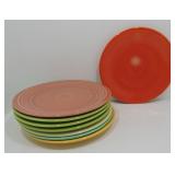 Vintage Fiesta lot of 8 - 9" plates, mixed