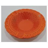 Harlequin basketweave ashtray, red