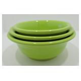 Fiesta Post 86 chartreuse 3 pc nested bowl set