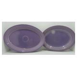 Fiesta Post 86 lilac lot of 2 platters