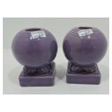 Fiesta Post 86 lilac pair of round candle holders