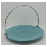 Vintage Fiesta 13" chop plate, turquoise with