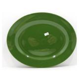 Harlequin 13" oval platter, dark green