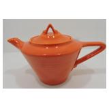 Harlequin teapot, red