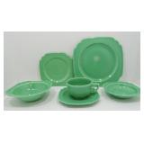 Riviera 6 piece place setting, green, nick