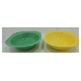 Riviera nappy bowl, yellow and green (nick)