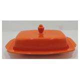 Harlequin 1/2 pound butter dish, red