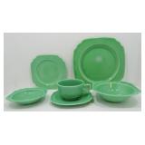 Riviera 6 piece place setting, green