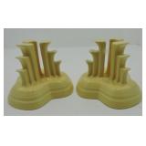 Fiesta Post 86 pair pyramid candle holders,