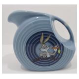 Fiesta Post 86 disc water pitcher, periwinkle with