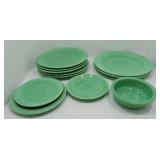 Vintage Fiesta lot of 11 light green pieces