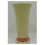 Fiesta Post 86 red striped 8" flower vase,