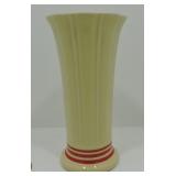 Fiesta Post 86 red striped 8" flower vase,