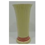 Fiesta Post 86 red striped 8" flower vase,