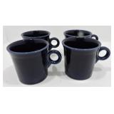 Fiesta Post 86 lot of 4 cobalt mugs