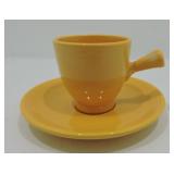 Vintage Fiesta demitasse cup & saucer, yellow