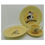 Fiesta Post 86 Looney Tunes yellow four piece