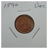 1890 Indian cent unc
