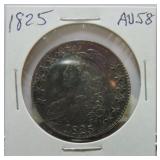 1825 Bust half AU58
