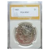 1901 Morgan dollar PGA MS61
