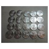 Lot of 20 silver Eagles, mixed