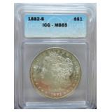 1882-S Morgan dollar ICG MS65