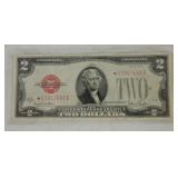 1928G $2 red seal star note