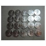 Lot of 20 - 2014 silver Eagles