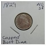 1829 Bust dime AU58