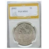 1902 Morgan dollar PGA MS61