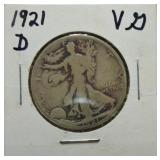 1921-D Walking Liberty half VG