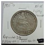 1856-O Liberty Seated half XF45