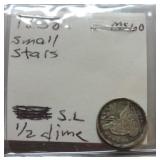 1838 Liberty Seated half dime