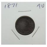 1871 Indian cent AU