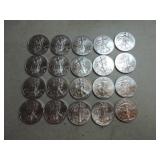 Lot of 20 - 2013 silver Eagles