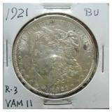 1921 Morgan dollar BU