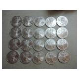 Lot of 20 - 2010 silver Eagles