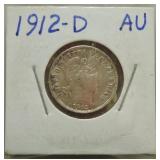1912-D Barber dime AU