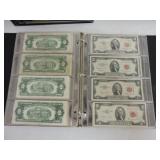 Lot of  32 $2 red seal notes, 1953