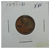 1931-D Lincoln cent XF