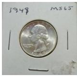 1949 Washington quarter MS65