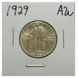 1929 Standing Liberty quarter AU