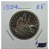 1854 Liberty Seated half EF