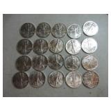 Lot of 20 - 1987 silver Eagles