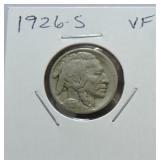 1926-S Buffalo nickel VF