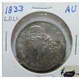1833 Bust half AU
