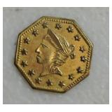 1857 California gold token