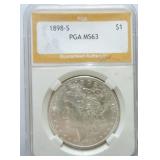 1898-S Morgan dollar PGA MS63