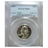 1957 Washington quarter PCGS PR68